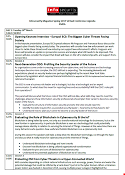 EMEA Event Agenda