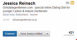 The suspect Jessica Reinsch account on LinkedIn