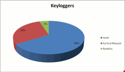 The ratio between the different keyloggers as defined in a report published by viruslist.com.