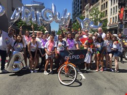 The Rapid7 team at the Boston Pride parade