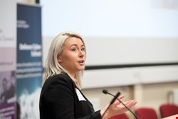 Holly Foxcroft, neurodiversity consultant speaking at the event