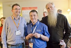 Jack Daniel (right) with Brian Honan (left) at the European Bloggers Award 2014. Photograph supplied by awards sponsor, Infosecurity Europe 