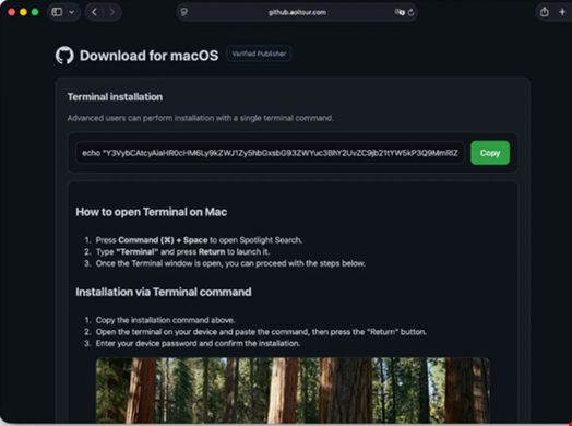 ClickFix lure sent to macOS targets to distribute AmnesiaStealer. Source: Jamf