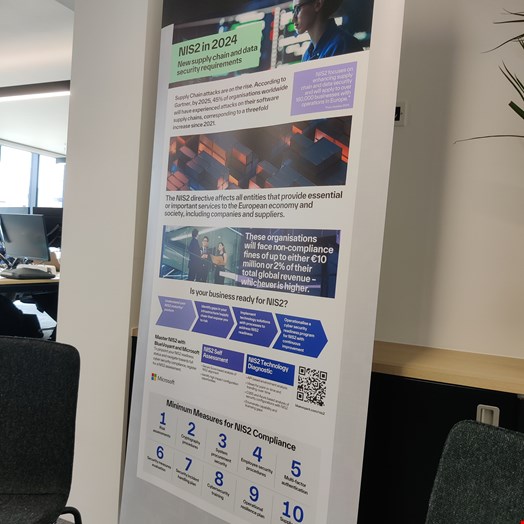 Regulation compliance guidelines are displayed at the BlueVoyant's Leeds office. Credit: Infosecurity Magazine