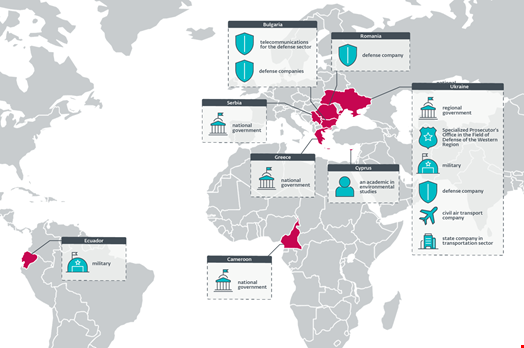 Map of operation RoundPress victims in 2024. Source: ESET