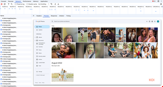 Private pictures sent to FreeVPN.One’s backend. Source: Koi Security