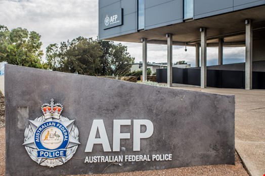 Australian federal Police logo on the wall of a Adelaide police station - Adelaide South Australia 15.09.2019. Credit: PhotopankPL/Shutterstock