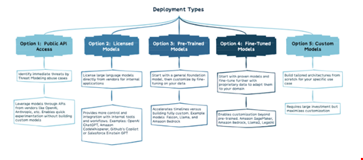 Options for LLM deployment types. Source: OWASP Foundation