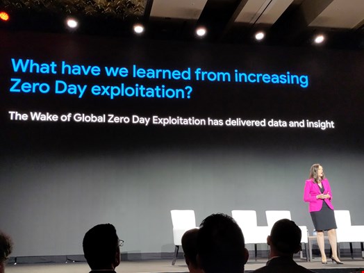 "Adversaries try to take advantage while they have access to a zero-day exploit, as quickly as possible - that's why patching quickly is very important," said Sandra Joyce, head of global intelligence at Mandiant, during mWISE.