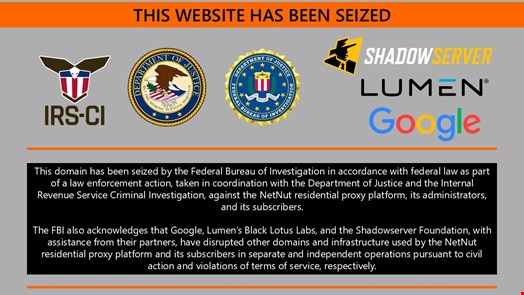 Banner shown when visiting netnut.com. Source: Infosecurity Magazine