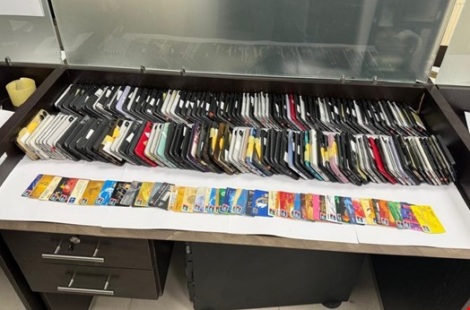 A large set of cybercrime-enabling equipment was seized during Operation Ramz. Source: Interpol