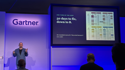 Breandán Knowlton‑Hung, Deputy CISO at the UK Civil Service, at the 2026 Gartner Security & Risk Management Summit. Credit: Infosecurity Magazine